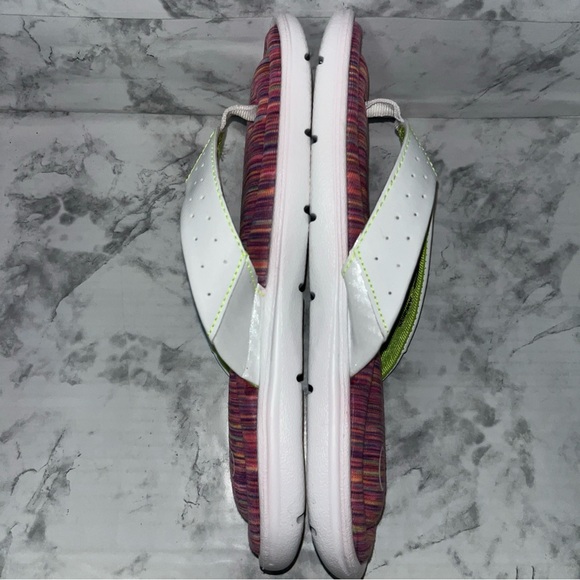 OP Women’s Multi Pink Memory Foam Thong Sandals Size M 7 / 8 Flip Flops Slip On - Picture 4 of 7